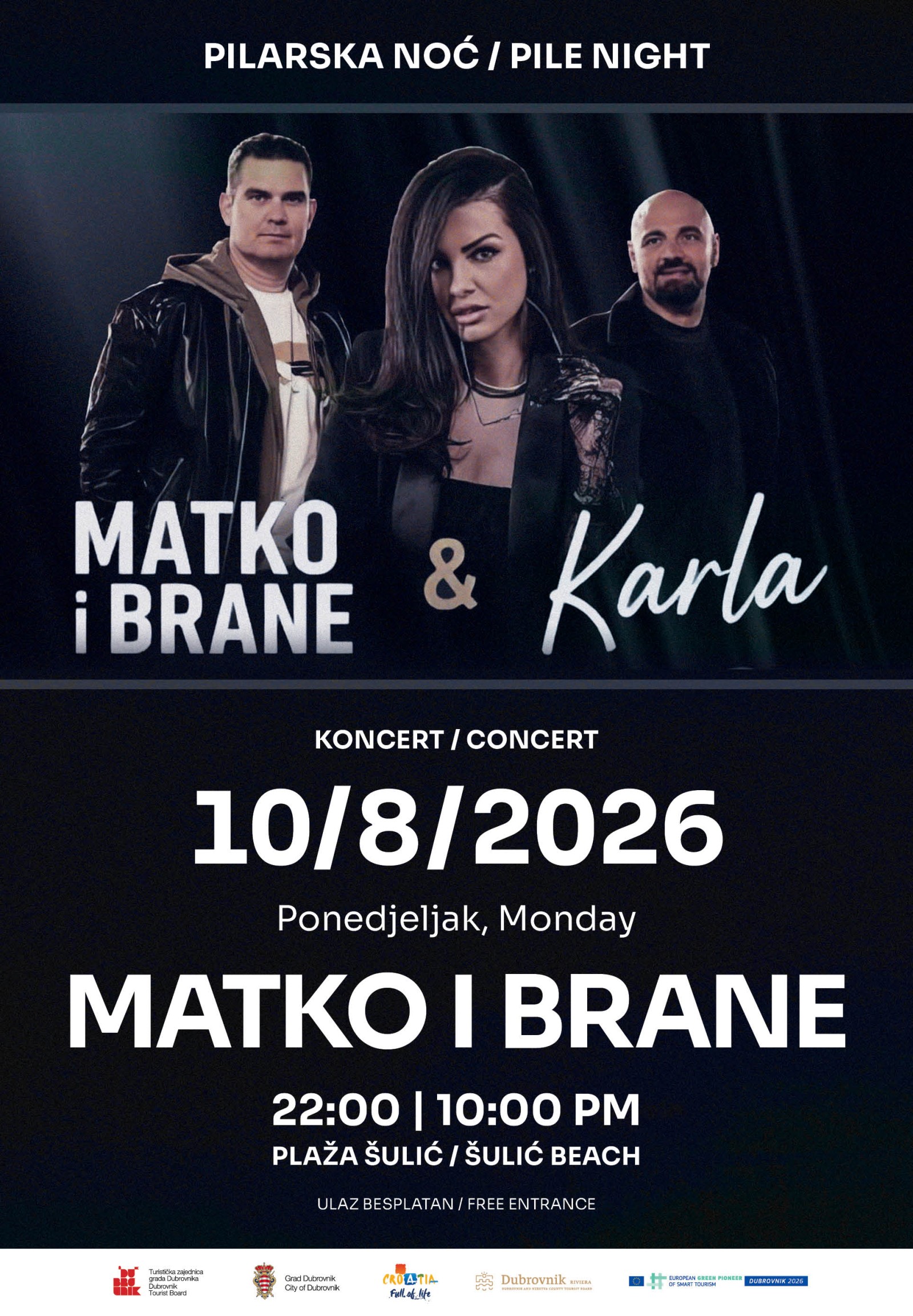 Pilarska noć uz Matka i Branu otvara novi tjedan ljetnih događanja